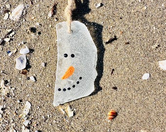 Sea Glass Snowman