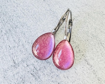 Beach Rose Teardrop Earrings
