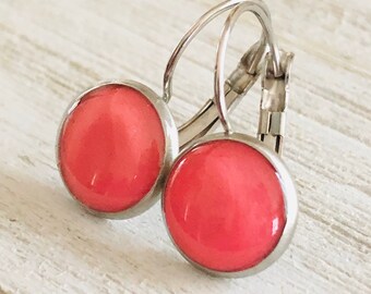 LOBSTERMAN’S WIFE Band Earrings-Medium Pink