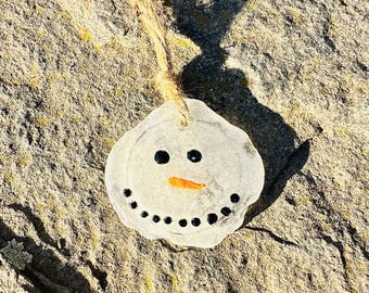 Sea Glass Snowman