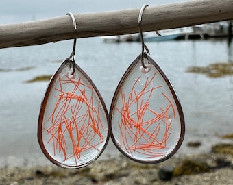 Lobster Rope Earrings-Orange