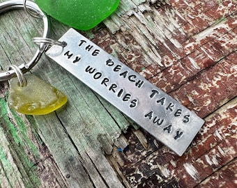 Sea Glass Key Chain