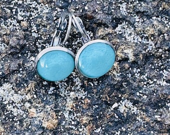 LOBSTERMAN'S WIFE Band Earrings-Light Blue