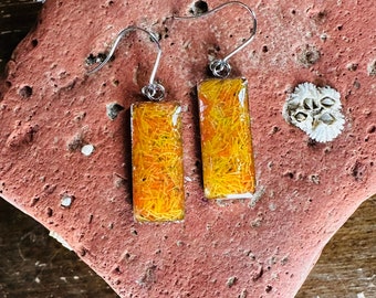 Lobster Rope Earrings-Orange & Yellow