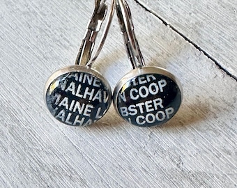 LOBSTERMAN'S WIFE Band Earrings-Vinalhaven Maine Lobster Coop
