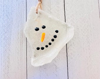 Sea Glass Snowman