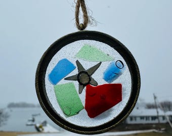 Sea Glass & Starfish Sun Catcher