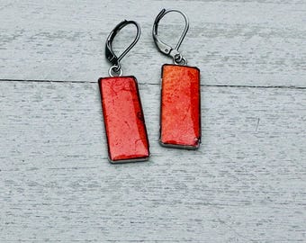 Maine Lobster Shell Earrings
