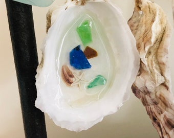 Sea Glass & Oyster Shell Tidepool Ornament
