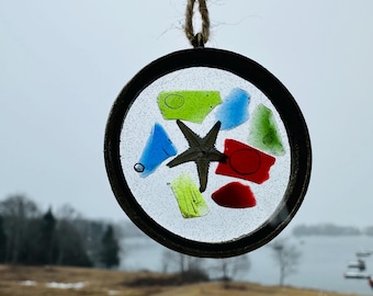 Sea Glass & Starfish Sun Catcher