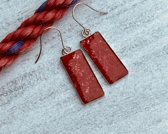 Lobster Rope Earrings-Red