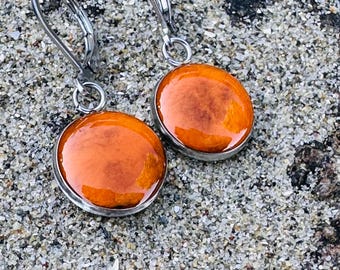 LOBSTERMAN'S WIFE Band Earrings-Orangish
