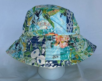 Abstract floral bucket hat