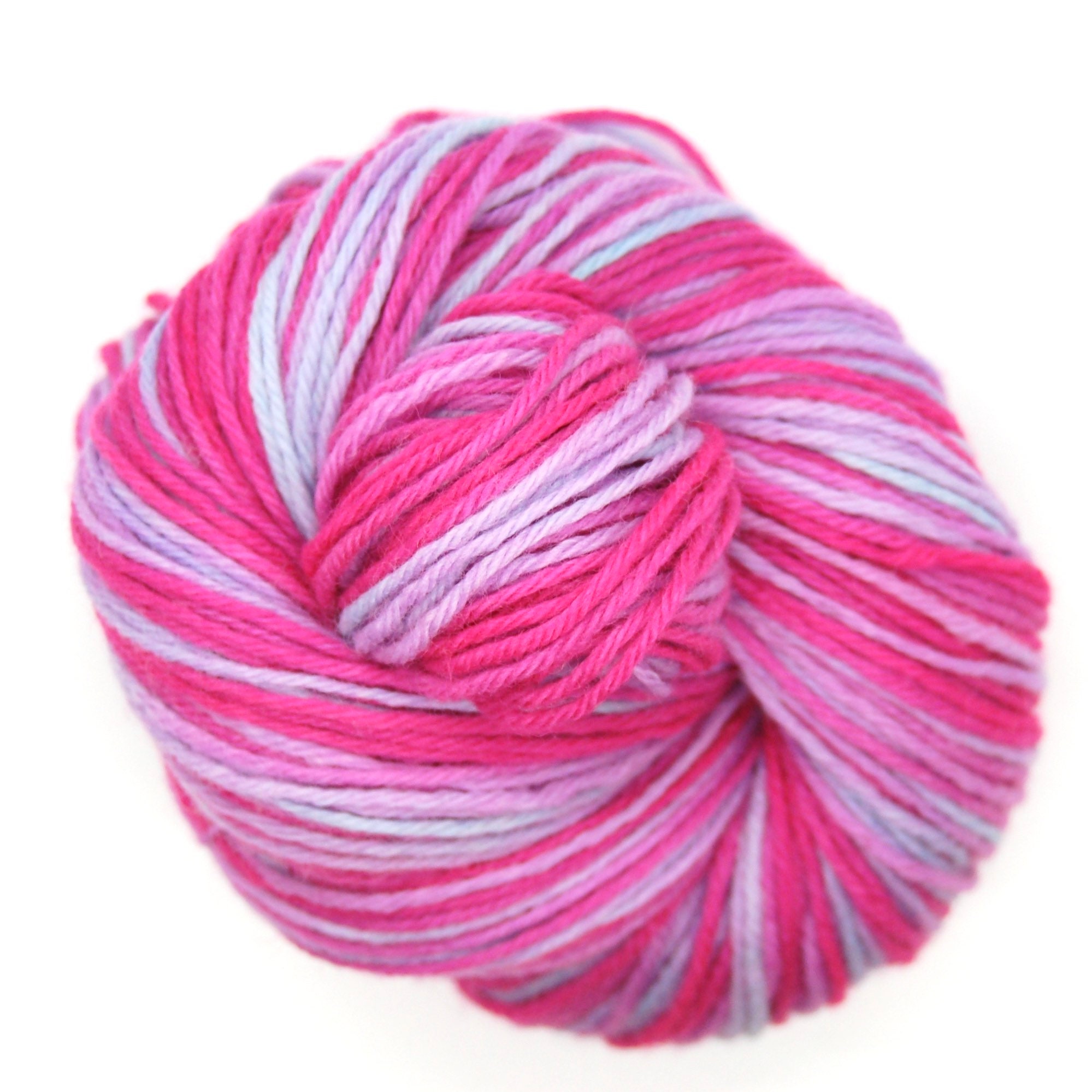 Pllieay 2x50g Packs Violet and Piggy Pink Yarn for Crocheting and Knitting,  Yarn for Beginners Knitting Yarn with Easy-to-See Stitches - Worsted