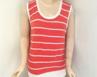 Vintage 1980s CUTE Scoop Neck Sweater Vest by PERSPECTIVE in a size Small