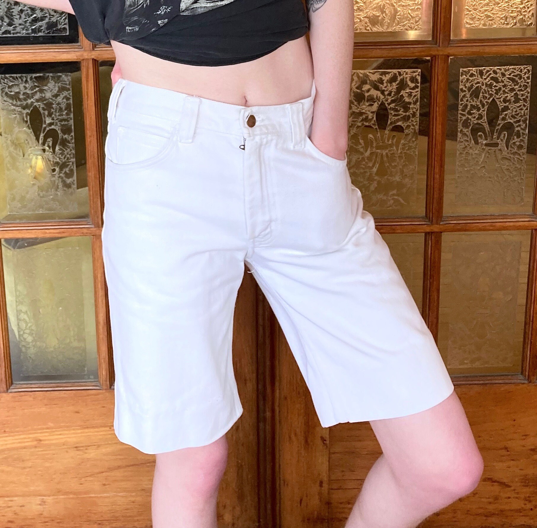 Vintage 80s 90s High Waisted White Denim Shorts By Etsy