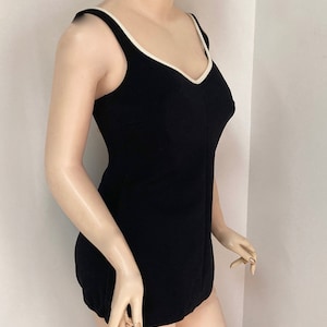 COOL VINTAGE 1960s/70s SLIX Swimsuit in black and white size 44 image 8