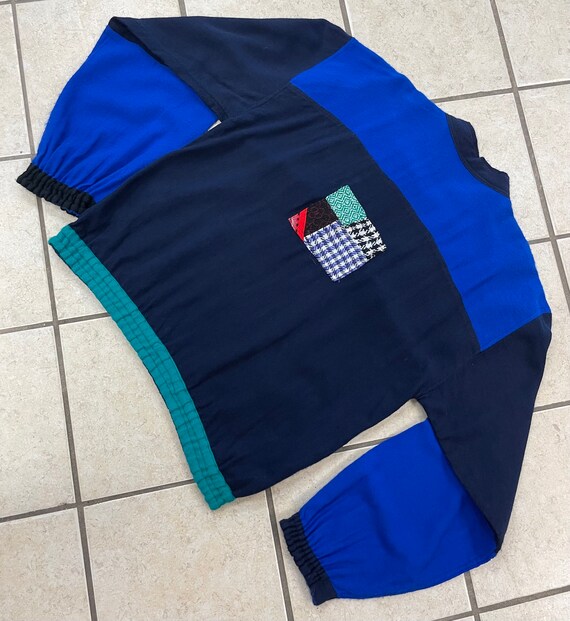 BOLD Guatemalan PATCHWORK Sweater with BIG Front … - image 9