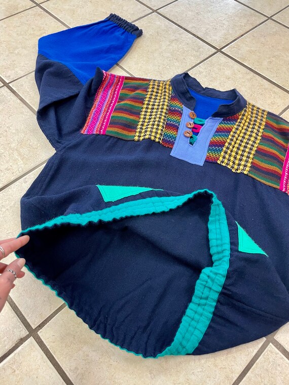 BOLD Guatemalan PATCHWORK Sweater with BIG Front … - image 8
