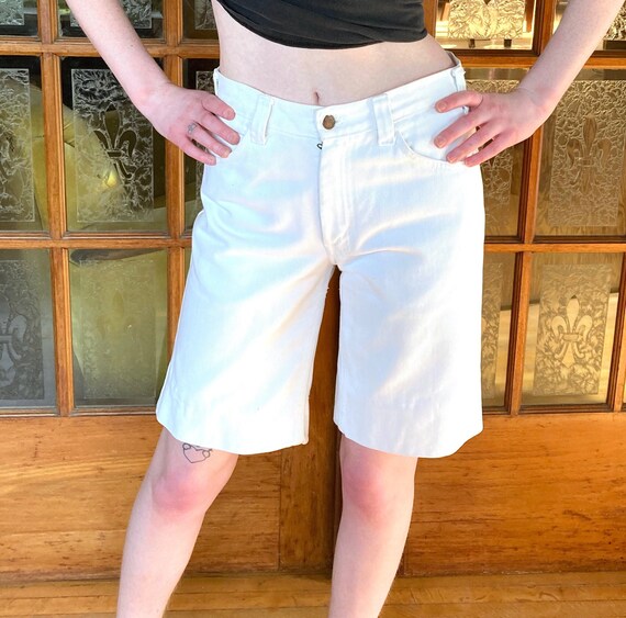 Vintage 80s 90s High Waisted White Denim Shorts By Etsy