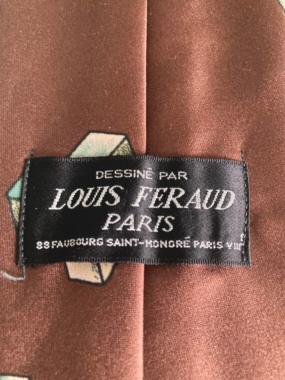 SUPER WIDE 1970s  " Louis FERAUD Paris " Swanky N… - image 5