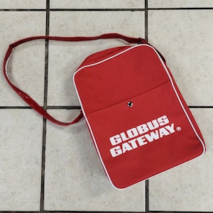RETRO 1980's GLOBUSgateway Rote Reisetasche