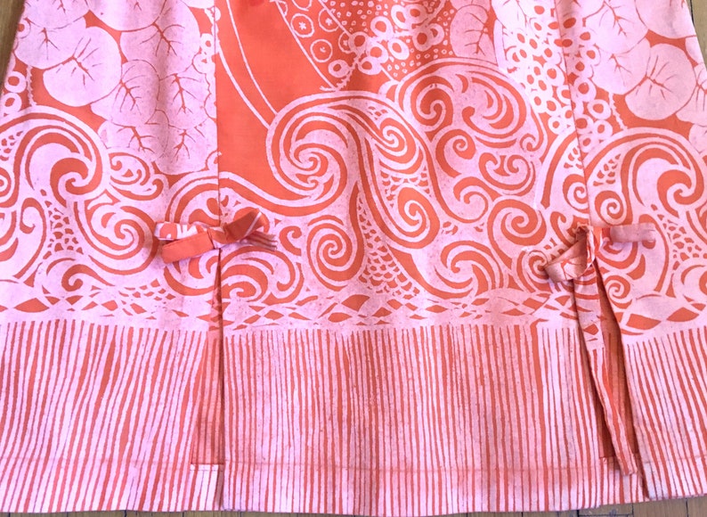 Vintage 1960s Frock by BEACHCOMBER JAMAICA in a lovely orange /& white size Medium W.I