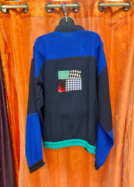 BOLD Guatemalan PATCHWORK Sweater with BIG Front … - image 2