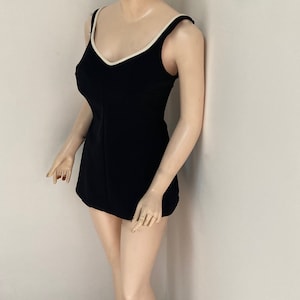 COOL VINTAGE 1960s/70s SLIX Swimsuit in black and white size 44 image 4
