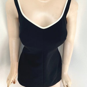 COOL VINTAGE 1960s/70s SLIX Swimsuit in black and white size 44 image 6