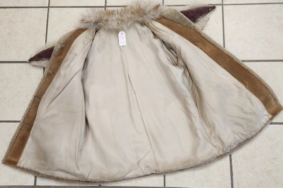 FABULOUS 1970s Light Brown/Beige SHEEPSKIN Jacket… - image 7