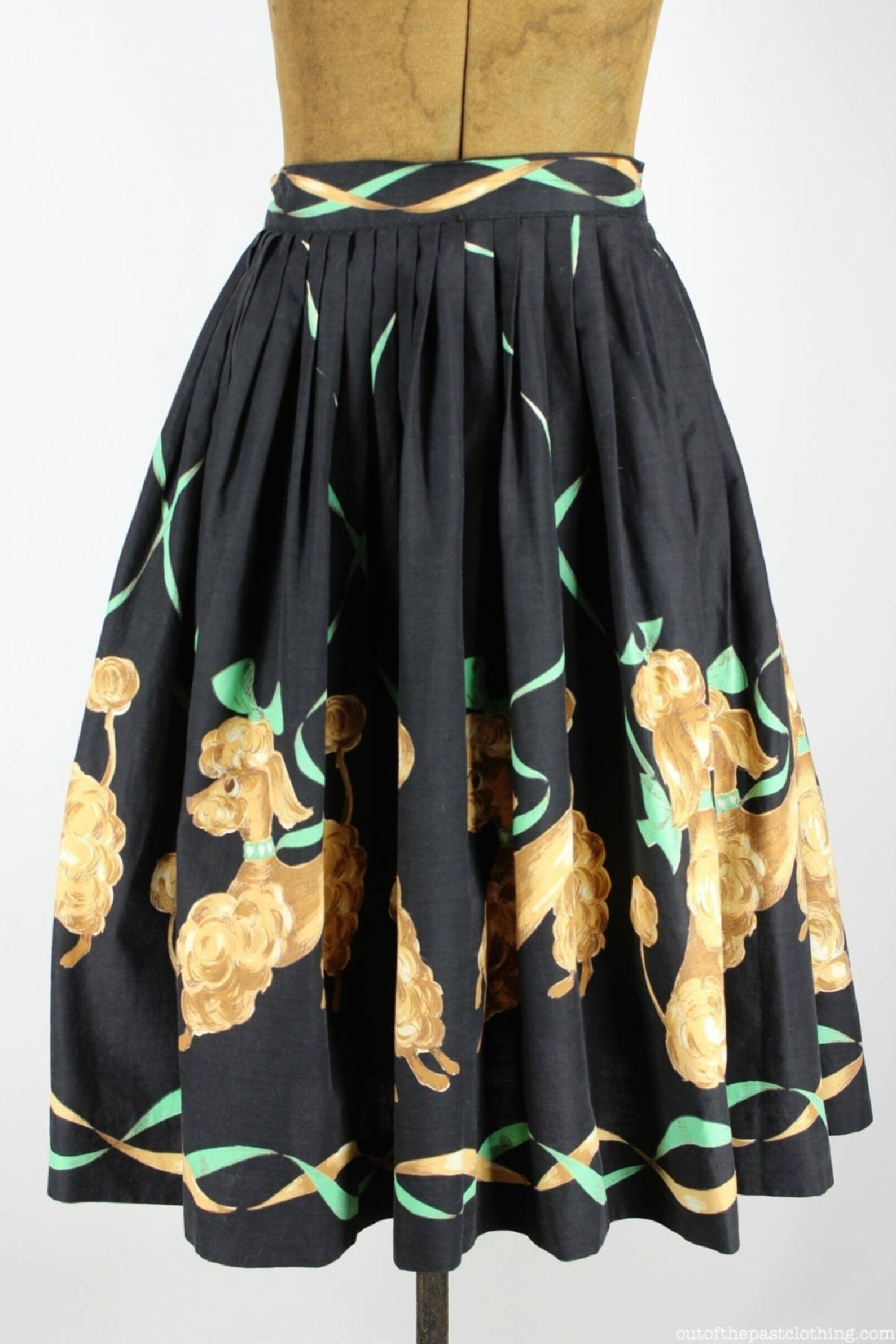Vintage 1950s Poodle Print Circle Skirt Etsy