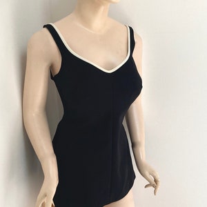 COOL VINTAGE 1960s/70s SLIX Swimsuit in black and white size 44 image 5