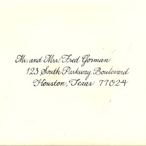 Calligraphed envelopes