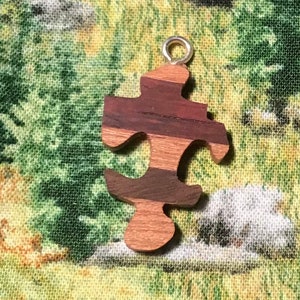 Wooden Puzzle Piece Charm 3