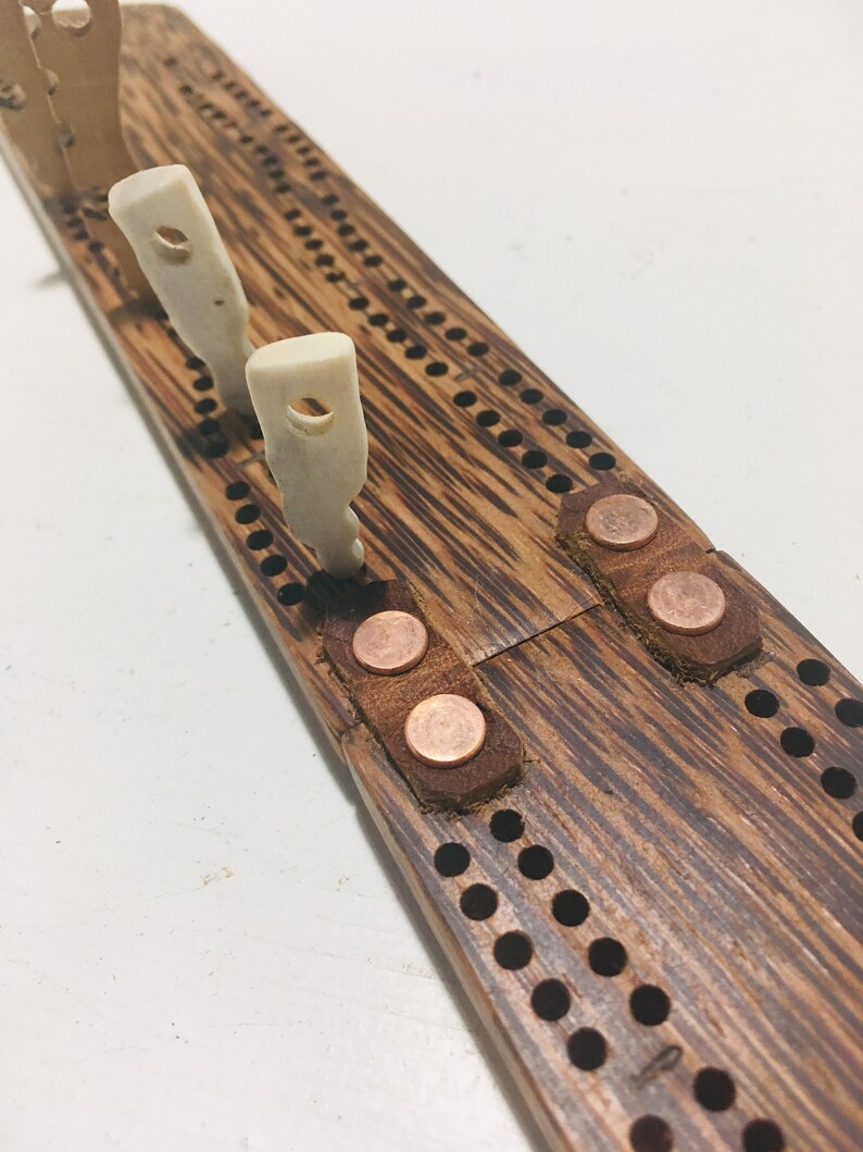 Foldable Travel Cribbage Board Handmade Palm Wood Flooring Etsy