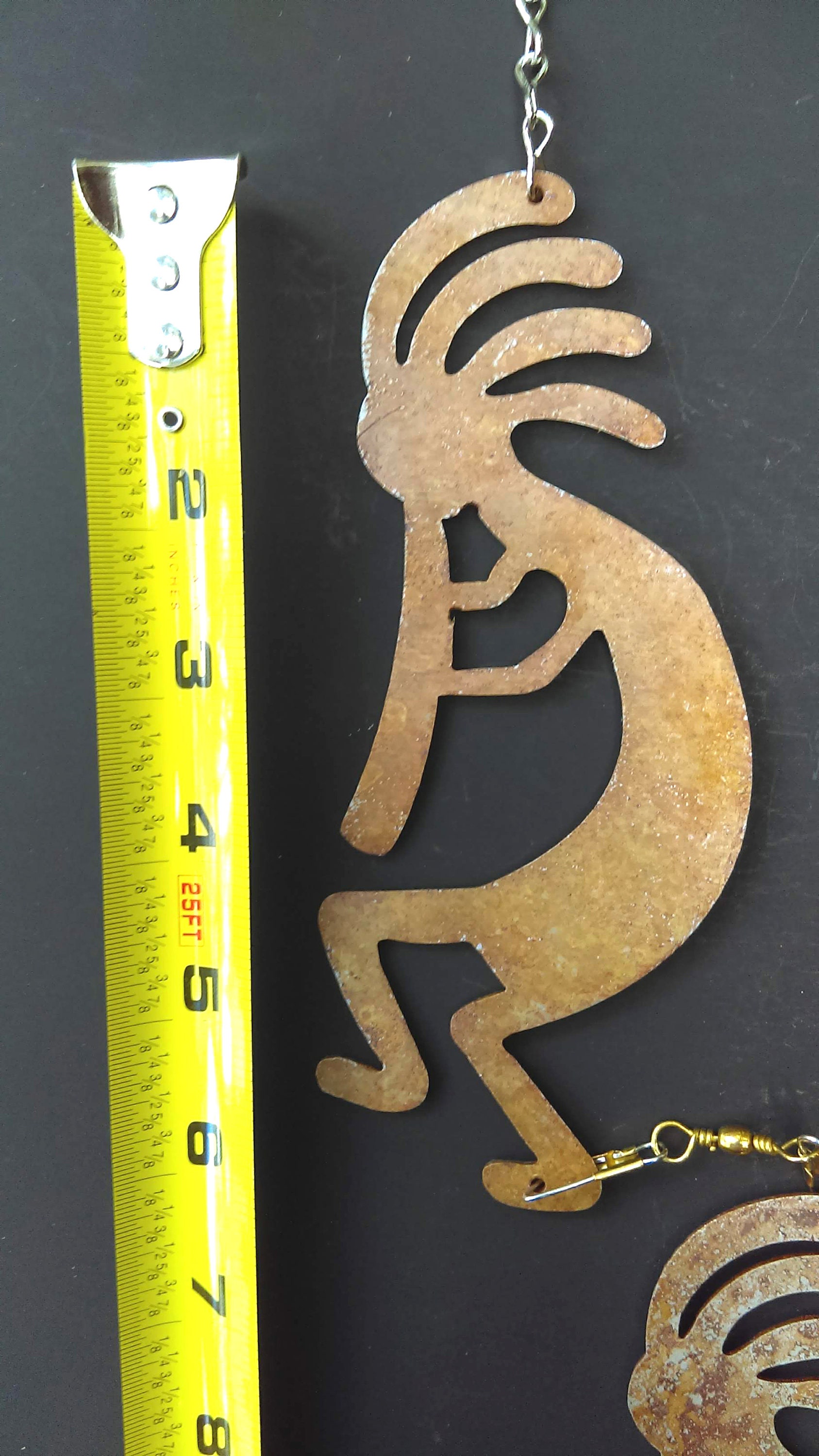 Kokopelli Metal Windcatcher Spinner Rustic Southwestern Etsy