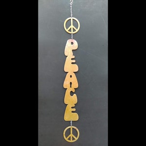 Metal Rustic Peace w/ Peace Signs Indoor/Outdoor