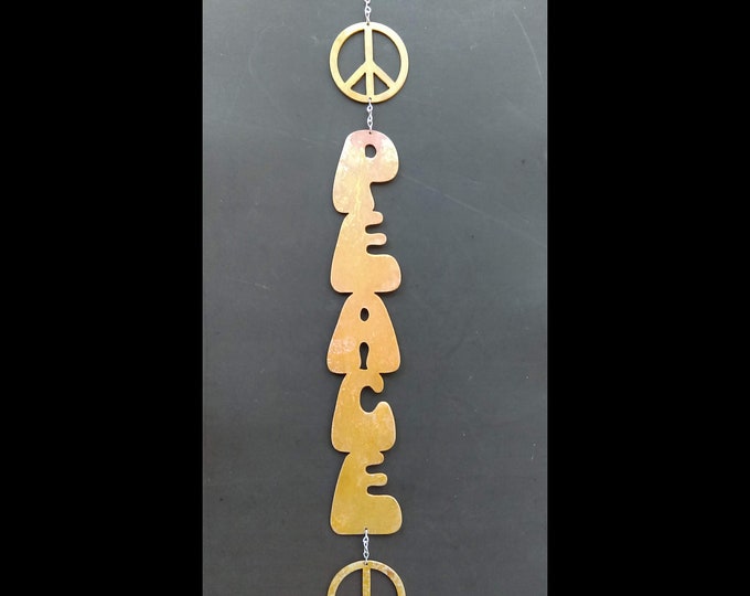 Metal Rustic Peace W/ Peace Signs Indoor/outdoor Etsy