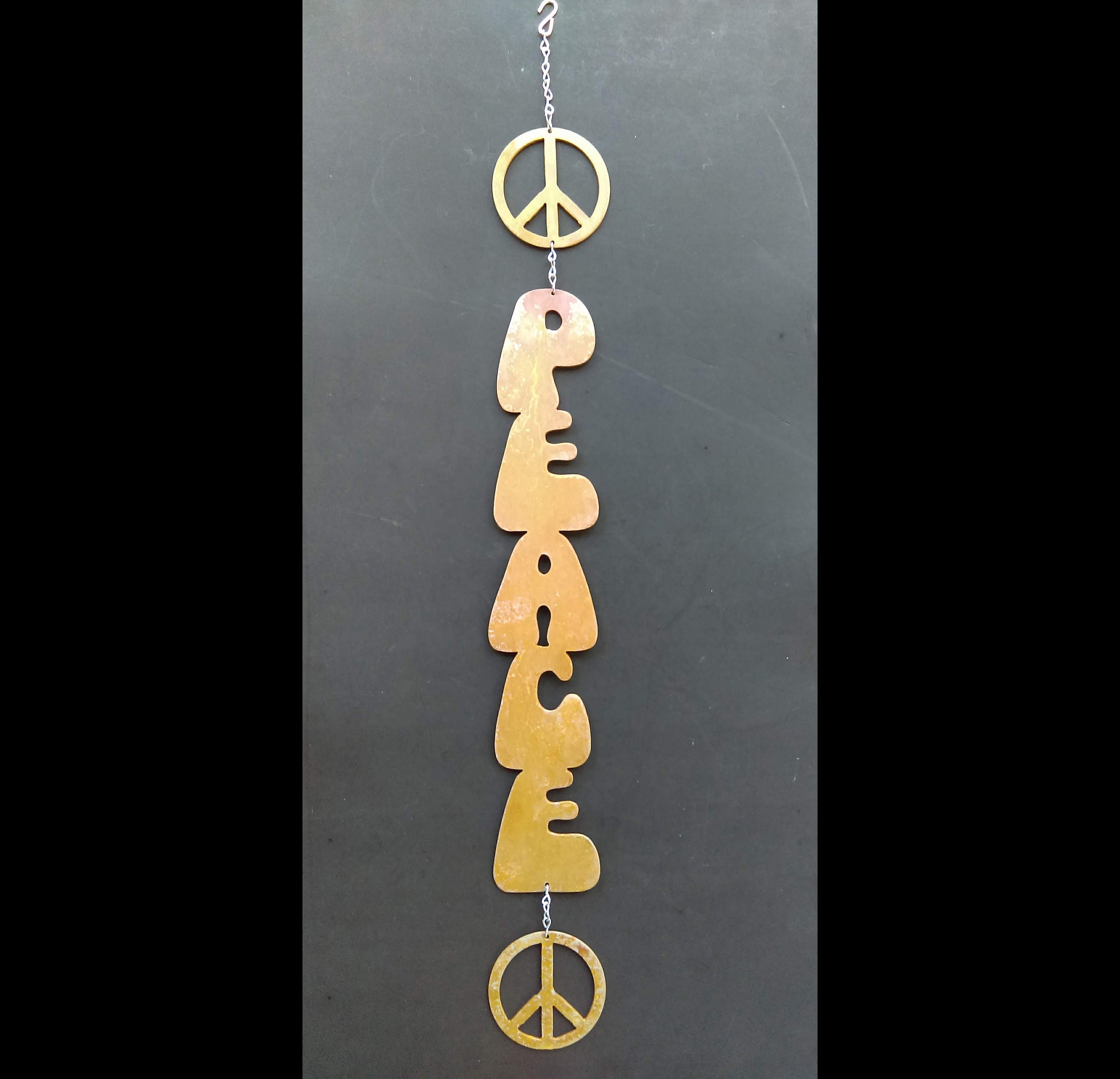 Metal Rustic Peace W/ Peace Signs Indoor/outdoor - Etsy