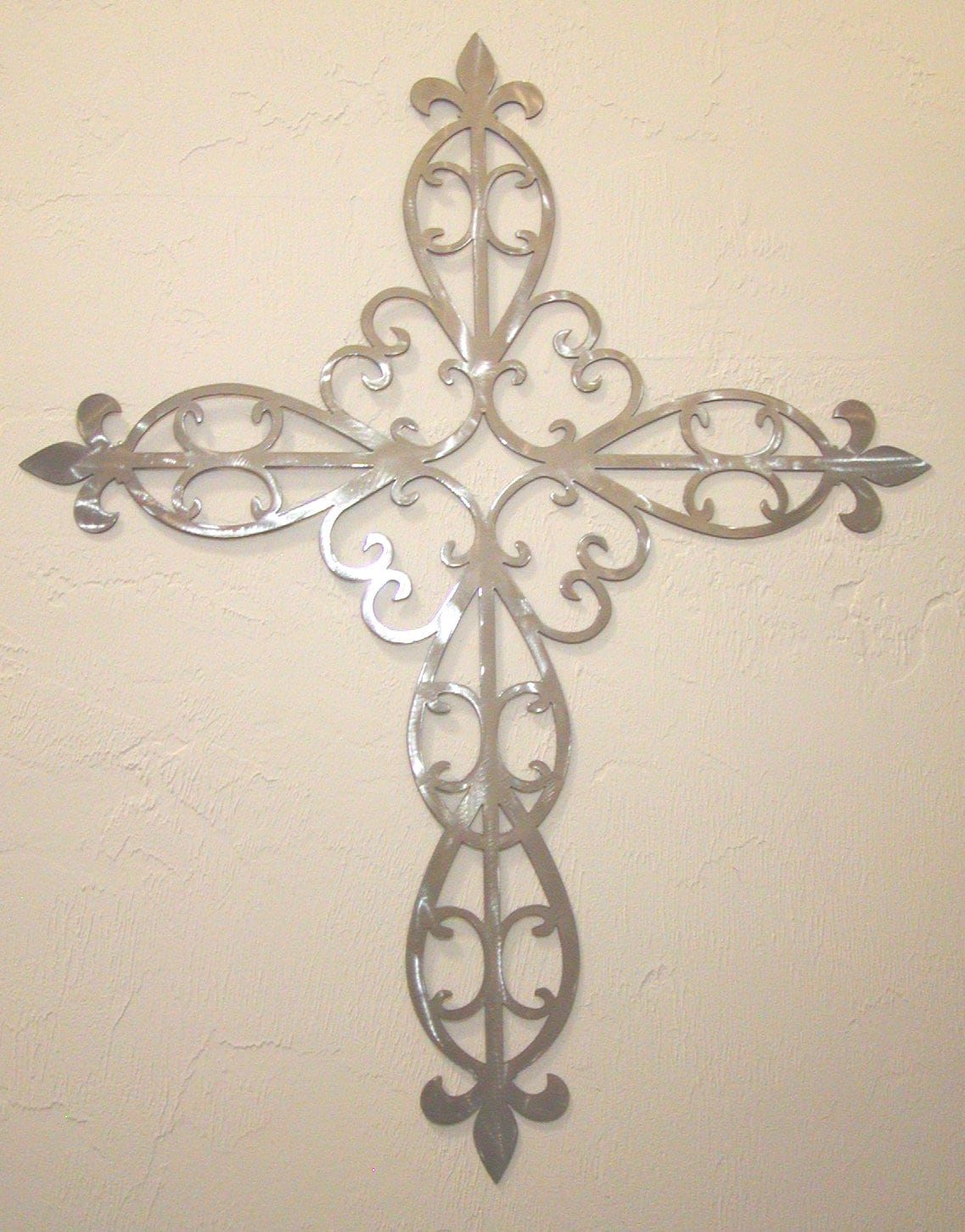 Ornate Metal Scrolled Cross Wall Art Decor Religious Etsy