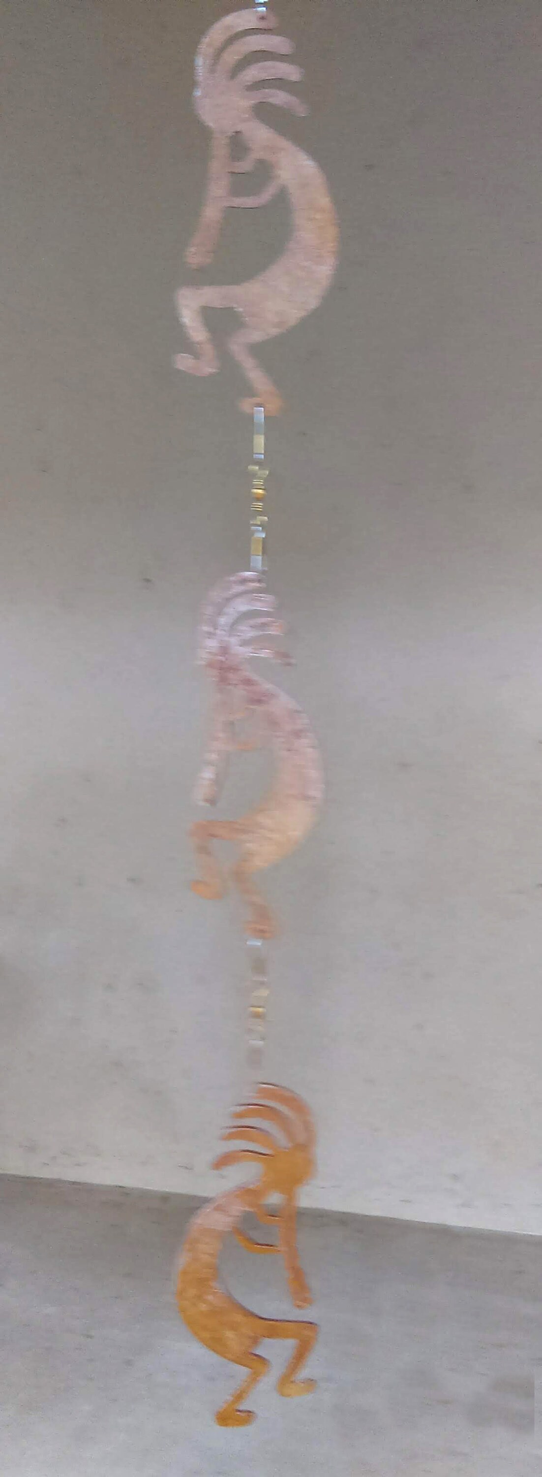 Kokopelli Metal Windcatcher Spinner Rustic Southwestern Etsy