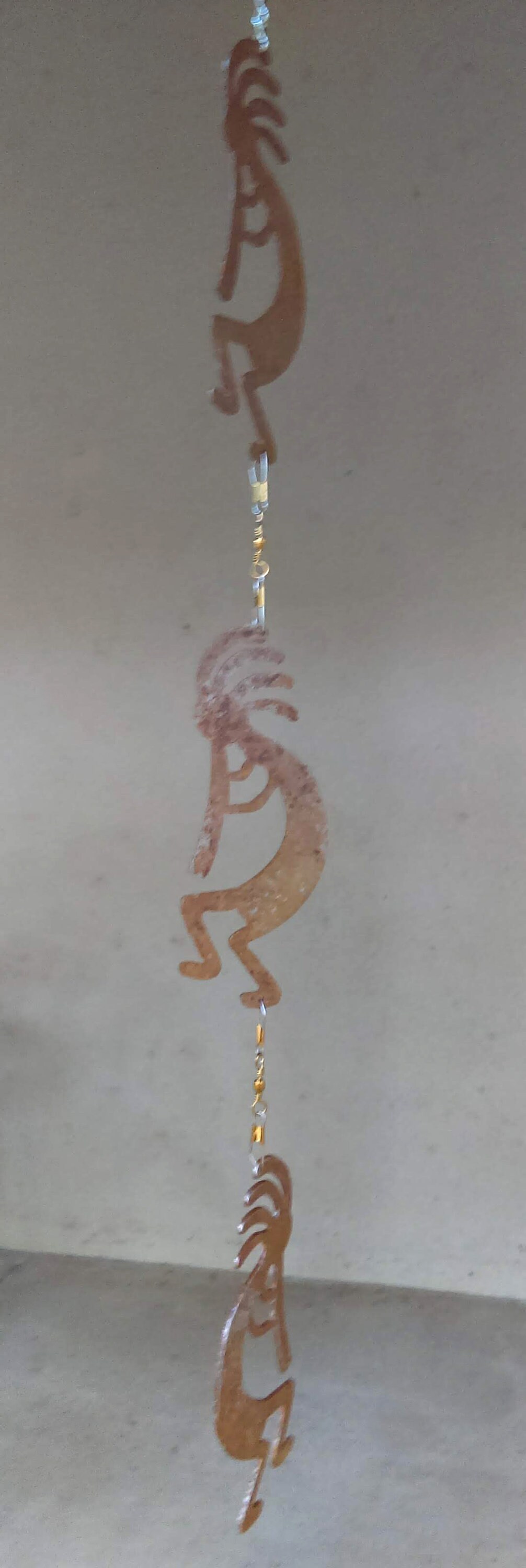 Kokopelli Metal Windcatcher Spinner Rustic Southwestern Etsy