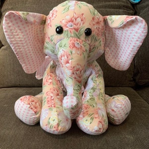 Memory Elephant with Handwriting Embroidery Option