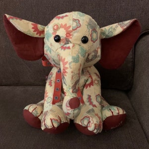 Memory Elephant: Keepsake Stuffed Animal Made From Loved One's Clothing