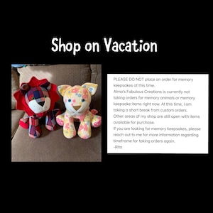 Memory Lion, Tiger or Cat with Embroidered Signature Option