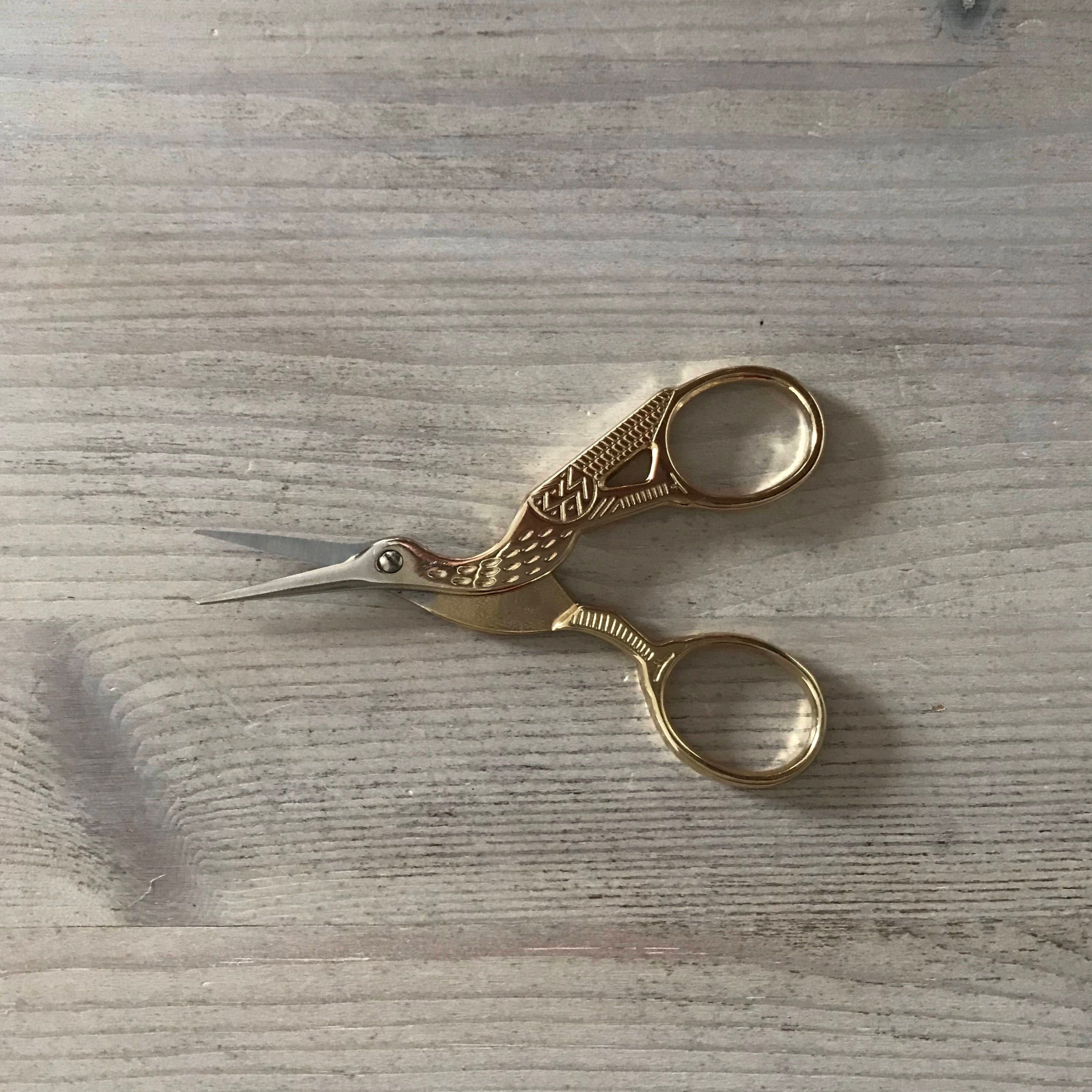 GOLD STORK SCISSORS Small Decorative Embroidery Scissors Etsy