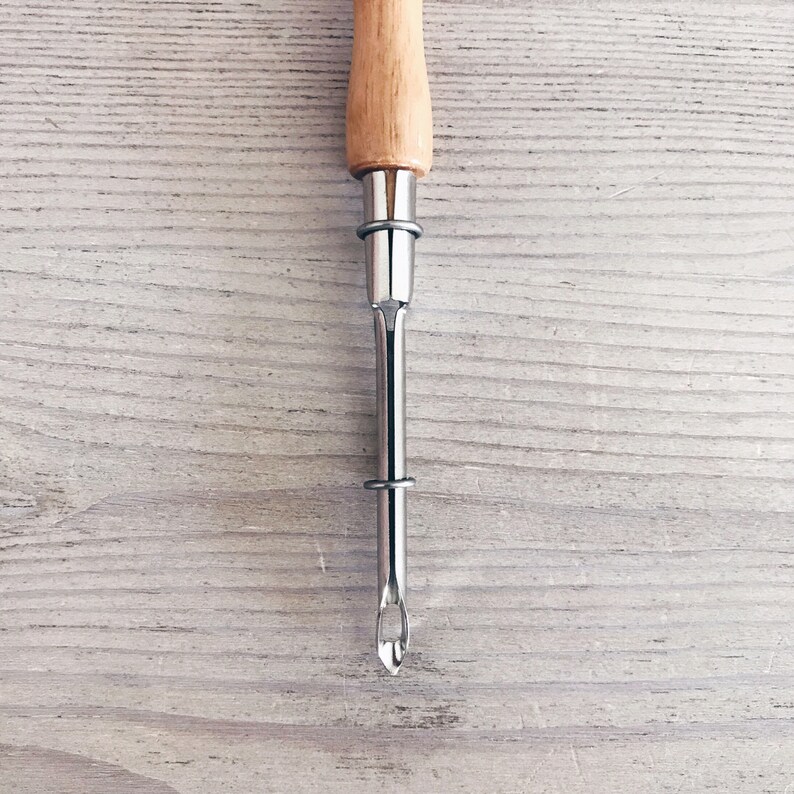PUNCH NEEDLE TOOL Chunky Rug Hooking Tool with Wooden Handle Etsy