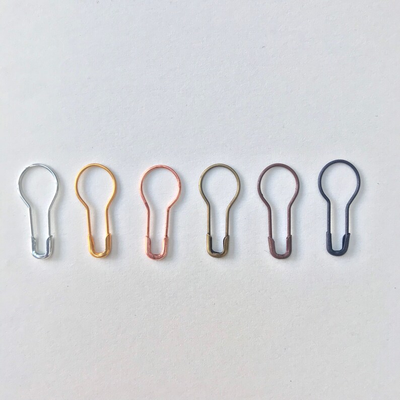 BULB STITCH MARKERS 15 Metal Removable Stitch Marker Safety Etsy