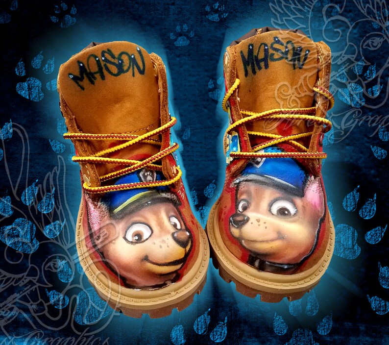 airbrushed timberland boots